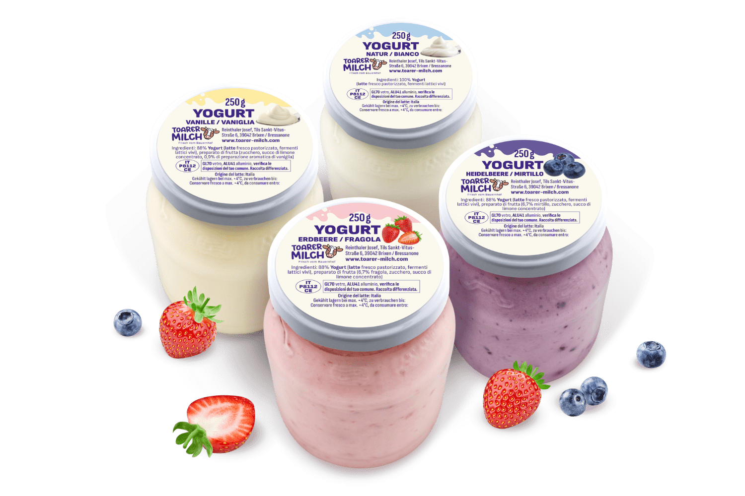 Frisches Toarer Joghurt im Glas.